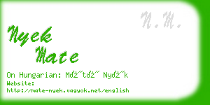 nyek mate business card